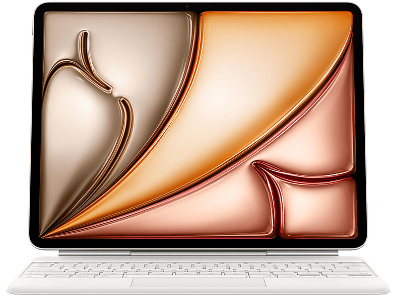 APPLE Magic für 13" iPad Air (M2 & M3), Keyboard, kabelgebunden, White von APPLE