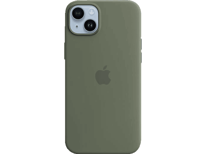 APPLE Silikon Case mit MagSafe, Backcover, Apple, iPhone 14 Plus, Oliv von APPLE