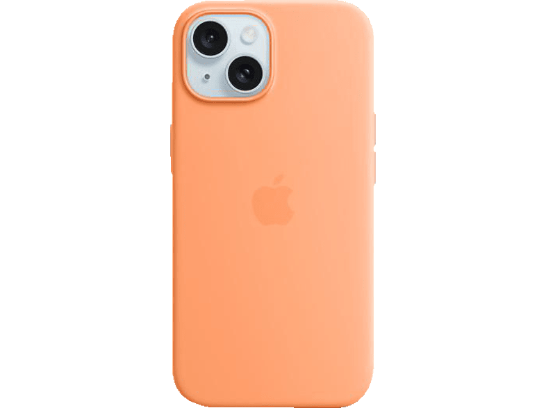 APPLE Silikon Case mit MagSafe, Backcover, Apple, iPhone 15, Sorbet Orange von APPLE