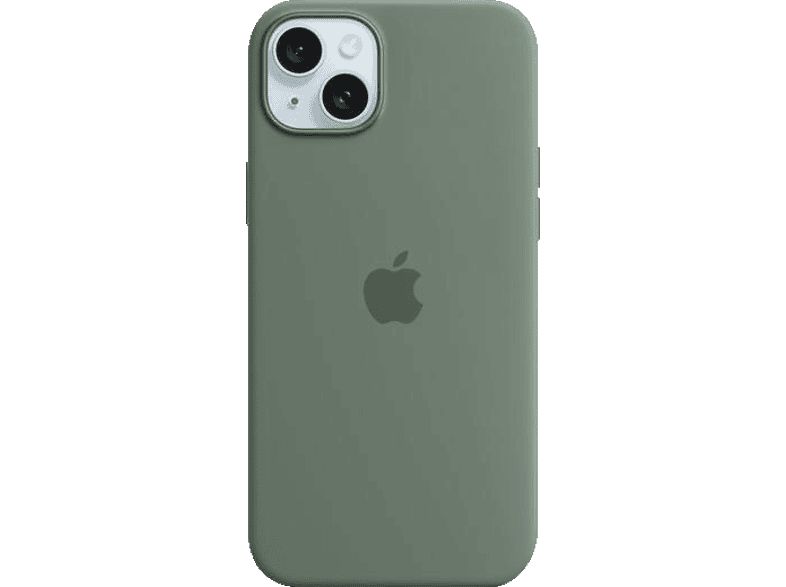 APPLE Silikon Case mit MagSafe, Backcover, Apple, iPhone 15 Plus, Zypresse von APPLE