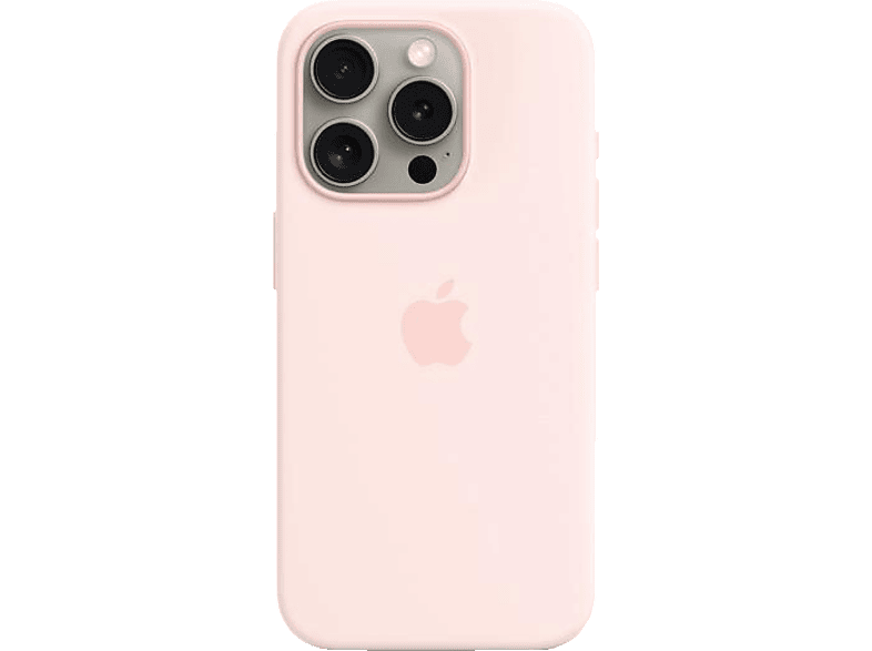 APPLE Silikon Case mit MagSafe, Backcover, Apple, iPhone 15 Pro, Hellrosa von APPLE