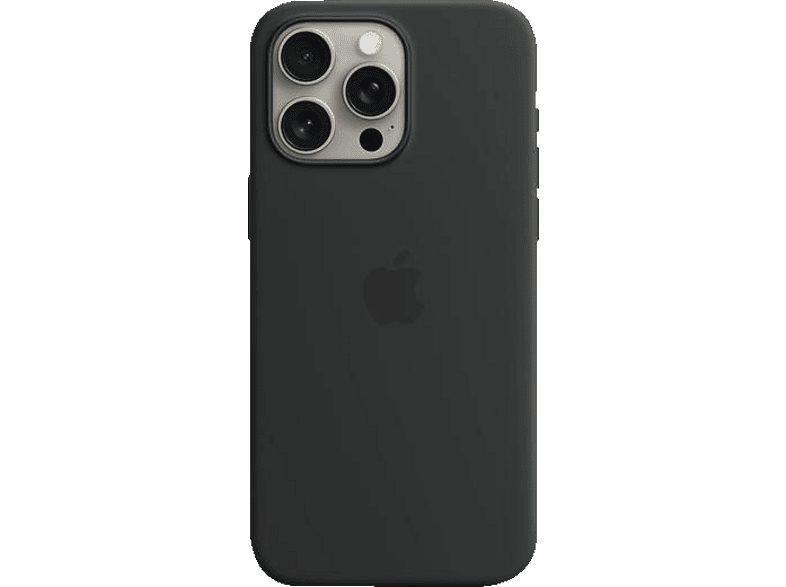 APPLE Silikon Case mit MagSafe, Backcover, Apple, iPhone 15 Pro Max, Black von APPLE