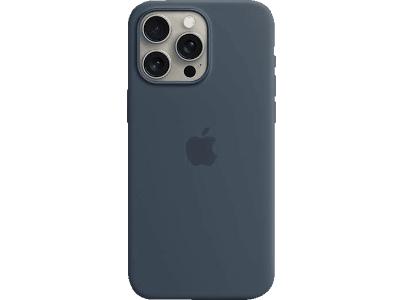 APPLE Silikon Case mit MagSafe, Backcover, Apple, iPhone 15 Pro Max, Sturmblau von APPLE