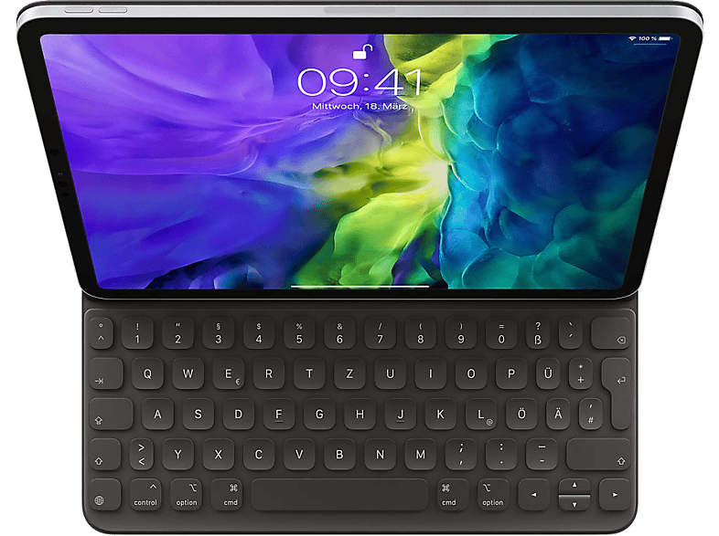 APPLE Smart Keyboard Folio, Apple, iPad Pro 11" (1., 2., 4. Generation), Air (4., 5. Generation) Tastatur Schwarz von APPLE