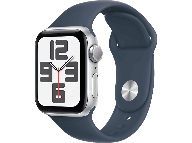 APPLE Watch SE (2023) GPS 40 mm Smartwatch Aluminium Fluorelastomer, 130-180 mm, Silber von APPLE