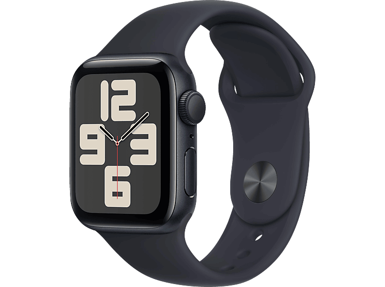 APPLE Watch SE (2023) GPS 40 mm Smartwatch Aluminium Fluorelastomer, 150-200 mm, Mitternacht von APPLE