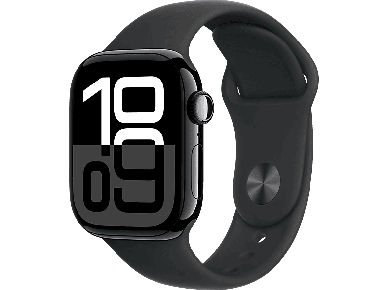 APPLE Watch Series 10 GPS 42 mm Smartwatch Aluminium Fluorelastameter, 130 - 180 mm, Diamantschwarz APPLE Watch Series 10 GPS 42 mm Smartwatch Aluminium Fluorelastameter, 130 - 180 mm, Diamantschwarz von APPLE