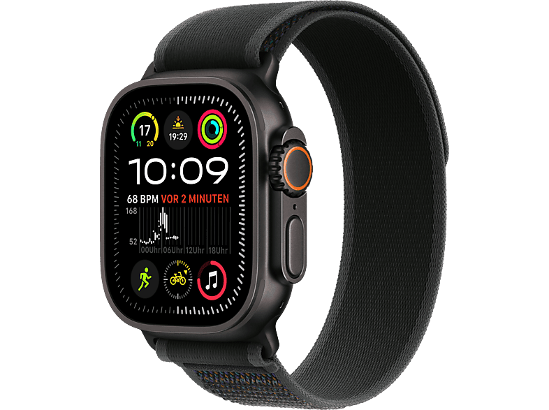 APPLE Watch Ultra 2 GPS + Cellular 49 mm Trail Loop Armband Schwarz 2024 Smartwatch Titangehäuse, 130 - 180 mm, APPLE Watch Ultra 2 GPS + Cellular 49 mm Trail Loop Armband Schwarz 2024 Smartwatch Titangehäuse, 130 - 180 mm, von APPLE