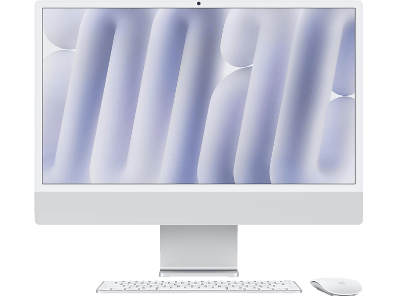 APPLE iMac (2024), MD3H4D/A, All-in-One PC mit 23.5 Zoll Display Nantexturglas, Apple M4 Chip, 16 GB RAM, 10-Core GPU, 256 SSD, Silber von APPLE