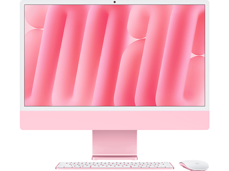 APPLE iMac (2024), MWV43D/A, All-in-One PC mit 23.5 Zoll Display, Apple M4 Chip, 16 GB RAM, 10-Core GPU, 256 SSD, Rosé von APPLE