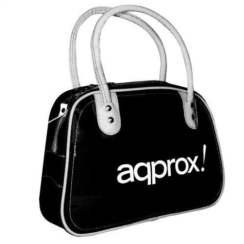 APPROX APPNBR01B Laptoprucksack, für 28 cm (11 Zoll) Laptops/iPad, im Retrostil, aus Lackleder und Polyester, Schwarz von APPROX