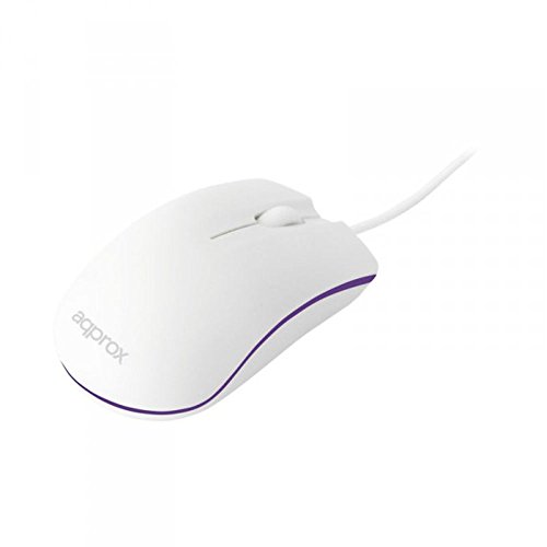 Approx Optische USB-Maus, ergonomisch, 800 DPI, Weiß/Lila von APPROX