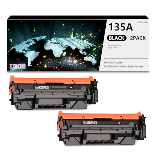 135A Toner für HP 135A W1350A 135X W1350X Laserjet MFP M234dw M234sdw M234sdn M234dwn M209dw M209dwn M234 M209 (Mit Werkzeugenp,2 Schwarz) von APRONE
