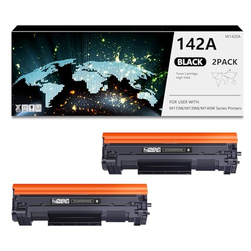 142A Kompatibel für HP 142A 142X W1420A W1420X Schwarz für HP Laserjet MFP M140W Toner M110W M140WE M110WE M139W M139WE Toner(2er schwarz) von APRONE