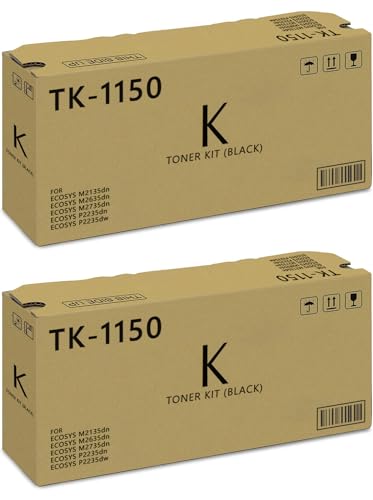 TK 1150 Kompatibel für Kyocera TK-1150 TK1150 Toner für Kyocera Ecosys P2235dw P2235dn M2135dn M2635dn M2735dw Drucker (2er schwarz) von APRONE