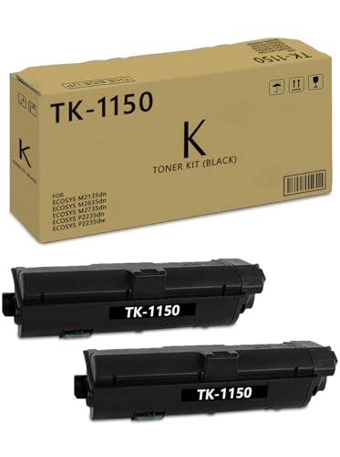 TK 1150 Kompatibel für Kyocera TK-1150 TK1150 Toner für Kyocera Ecosys P2235dw P2235dn M2135dn M2635dn M2735dw Drucker (2er schwarz) von APRONE