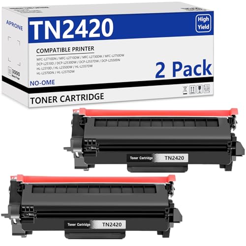 TN2420 Kompatibel für Brother TN2420 TN 2410 Toner für MFC-L2710DW MFC-L2710DN HL-L2350DW DCP-L2530DW HL-L2375DW MFC-L2750DW HL-L2310D MFC-L2730DW HL-L2370DN (2 Schwarz) von APRONE