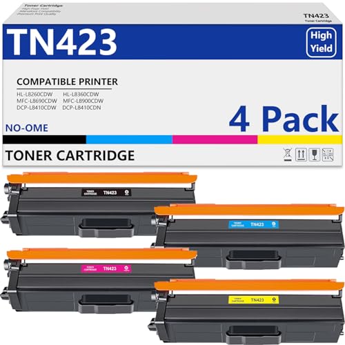 TN423 Kompatibel für Brother TN423 TN421 Toner für HL-L8260CDW MFC-L8690CDW MFC-L8900CDW HL-L8360CDW DCP-L8410CDW ( Schwarz Cyan Magenta Gelb, 4er-Pack) von APRONE