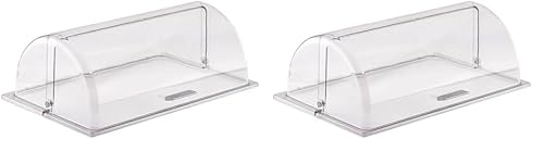 APS 11018 GN 1/1 Transparente Roll-Top Abdeckung weiß 170(H) x 325(W) x 530(L) mm (Packung mit 2) von APS