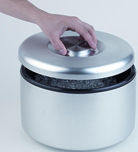 APS 36037 Eisbox, Ø 27 cm, Höhe 20 cm, Aluminium, Innenbehälter für 300 Eiswürfel, Volumen 6 Liter APS 36037 Eisbox, Ø 27 cm, Höhe 20 cm, Aluminium, Innenbehälter für 300 Eiswürfel, Volumen 6 Liter von APS