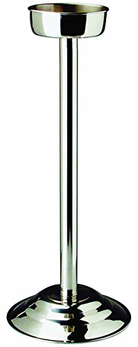 APS 36068 Ständer für Wein / Sekt Schale mit schweren Fuß, Hochglanzpolierter Edelstahl, Ø 15/28 x 68 cm von APS