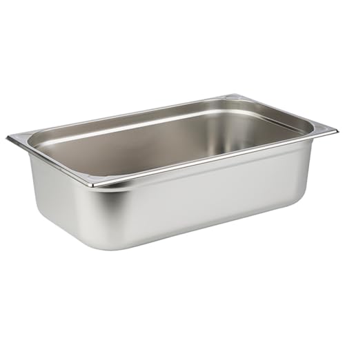 APS 81106 GN-Behälter 1/1, Gastronormbehälter Edelstahl rostfrei/Abmessungen 32,5 x 53 cm/Tiefe 150 mm/Volumen 20 Liter von APS