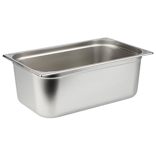 APS 81108 GN-Behälter 1/1, Gastronormbehälter Edelstahl rostfrei/Abmessungen 32,5 x 53 cm/Tiefe 20 cm, Edelstahlfarben, 25 Liter APS 81108 GN-Behälter 1/1, Gastronormbehälter Edelstahl rostfrei/Abmessungen 32,5 x 53 cm/Tiefe 20 cm, Edelstahlfarben, 25 Liter von APS