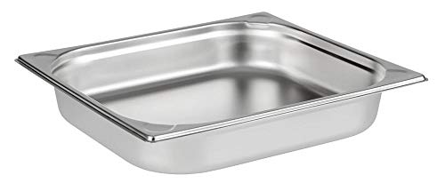 APS 81702 GN 2/3 Edelstahl Behälter, 35.4 x 32.5 x 6.5 cm 5.5 ltr. von APS