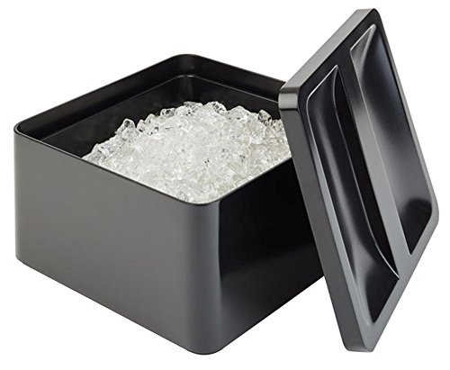 APS 93220 Eisbox, 27 x 27 cm, Höhe 15 cm, Volumen 5 Liter, Box + Deckel aus SAN, Innenbehälter aus Polypropylen, für bis zu 300 Eiswürfeln geeignet von APS