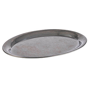 APS Tablett KAFFEEHAUS VINTAGE silber oval 26,5 x 19,5 cm von APS