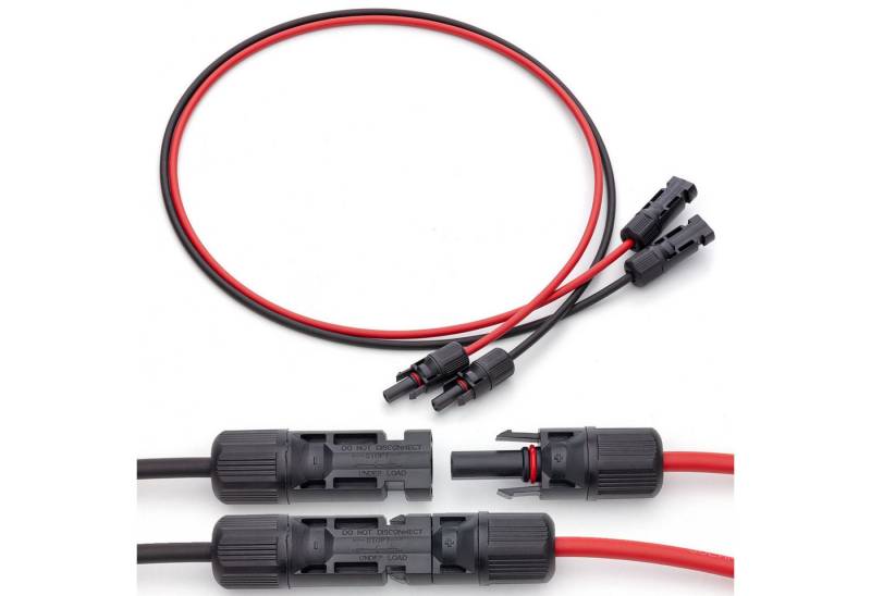 APV Starkstromkabel, Solarkabel Stecker Buchse 6mm² 1500V DC Rot/Schwarz 1m IP67 von APV