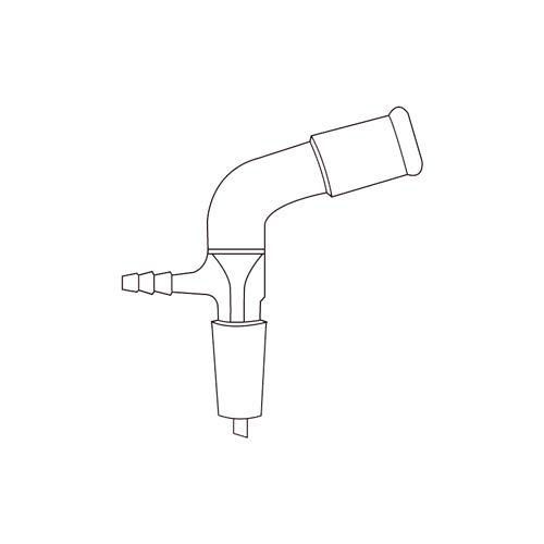 A Plus Interchange AP-204-02 Adapter, Vakuumempfänger, kurzer Vorbau, Schlauchanschluss 8 mm, Tropfspitze, Buchse und Konus 14/23 von APlus Interchange