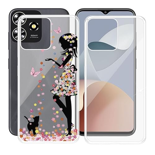 AQGG 2 Stück Hülle für ZTE Axon 50 Lite 8050 (6.60") Hüllen Schutzhülle Tasche Handyhülle Stoßkasten Schale Phone Case Transparente Weich Silikon Cases Kratzfest stoßfest von AQGG