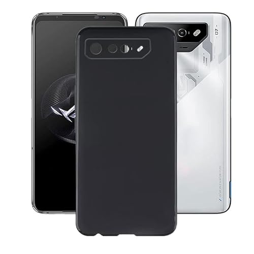 AQGG Hülle für Asus ROG Phone 7 Ultimate (6.78 Zoll) Hüllen Schutzhülle Tasche handyhülle Stoßkasten Schale Phone Case Black TPU Weich Silikon Cases -Black von AQGG