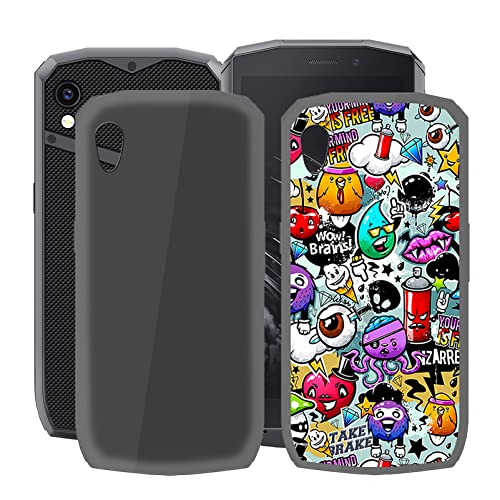 AQGG Hülle für Cubot Pocket (4.00 Zoll) [2 Sätze],Black TPU Weich Silikon Handyhülle Schutzhülle Stoßkasten Schale Case Bumper Slimcase Etui Tasche Anti Kratzer - Black+XS40 von AQGG
