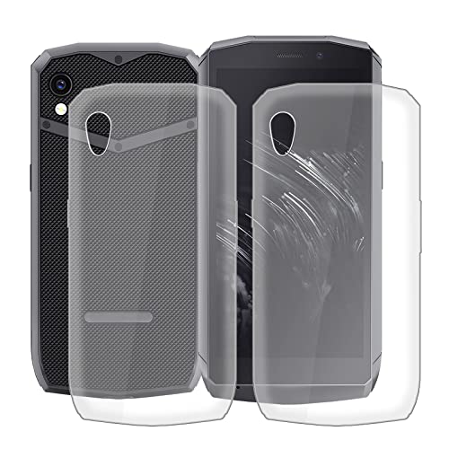 AQGG Hülle für Cubot Pocket (4.00 Zoll) [2 Sätze],Transparente TPU Weich Silikon Handyhülle Schutzhülle Stoßkasten Schale Case Bumper Slimcase Etui Tasche Anti Kratzer - Clear+Clear von AQGG