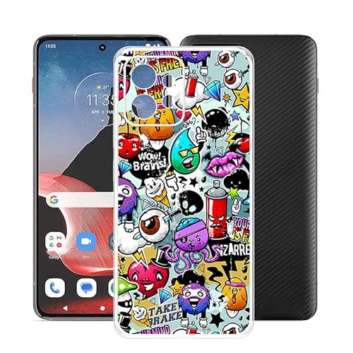 AQGG Hülle für Motorola ThinkPhone (6.60 Zoll) Hüllen Schutzhülle Tasche handyhülle Stoßkasten Schale Phone Case Transparente TPU Weich Silikon Cases -kreatives Widget von AQGG