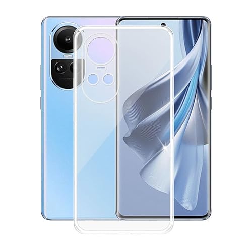 AQGG Hülle für Oppo Reno10 CPH2531 (6.70") Hüllen Schutzhülle Tasche handyhülle Stoßkasten Schale Phone Case Transparente TPU Weich Silikon Cases - Schwarz von AQGG