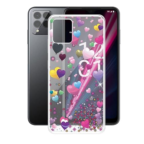 AQGG Hülle für T-Mobile T Phone Pro 5G (6.82 Zoll) Hüllen Schutzhülle Tasche handyhülle Stoßkasten Schale Phone Case Transparente TPU Weich Silikon Cases -Ball von AQGG