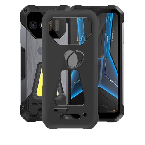 AQGG Hülle für Unihertz 8849 Tank Mini 1 (4.30") Hüllen + Handy Ring Halter Handyhülle Stoßkasten Schale Phone Case Black TPU Weich Silikon Cases von AQGG