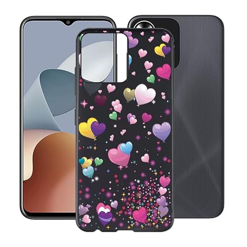 AQGG Hülle für ZTE Axon 50 Lite 8050 (6.60") Hüllen Schutzhülle Tasche Handyhülle Stoßkasten Schale Phone Case Black TPU Weich Silikon Cases - Ballon von AQGG