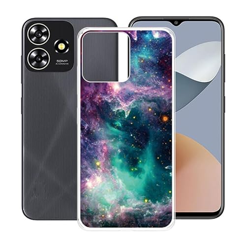 AQGG Hülle für ZTE Axon 50 Lite 8050 (6.60") Hüllen Schutzhülle Tasche Handyhülle Stoßkasten Schale Phone Case Transparente TPU Weich Silikon Cases - Romanze B von AQGG