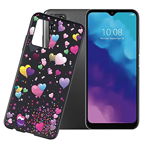 AQGG Hülle für ZTE Blade V30 Vita (6.82"), Black TPU Weich Handyhülle Case SlimcaseTasche Anti Kratzer - Romantischer Ballon von AQGG