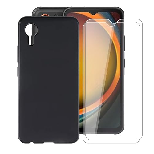 Hülle für Samsung Galaxy Xcover7 SM-G556B (6.60") + 2 Stück Gehärtetem Glas Schutzfolie, Stoßfest Anti-Kratzer Schutzhülle Tasche Dünne Weiches Silikon Handyhülle für Samsung Galaxy Xcover7 SM-G556B von AQGG