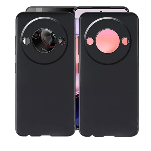 AQGGESH 2 Stück Hülle für ZTE Nubia Focus (6.60") Hüllen Schutzhülle Tasche Handyhülle Stoßkasten Schale Phone Case Black + Black Weich Silikon Cases von AQGGESH