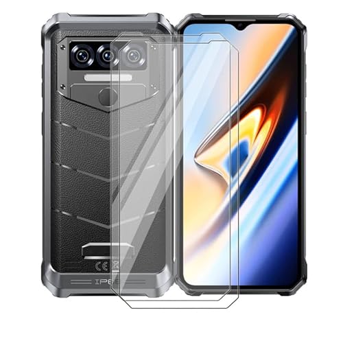 AQGGESH 2 Stück Schutzfolie für Oukitel WP38 (6.52") Displayschutzfolie, 9H Härte Folie HD Klar Schutzglas, Kratzfestnzer Anti-Bläschen gehärtetes Glas Schutz Screen von AQGGESH