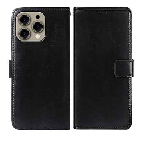 AQGGESH Handyhülle für Doogee N55 (6.56"), Hülle Wallet Leder Kartenfach Standfunktion Schutzhülle Flip Case Leder Tasche Schutzhülle für Doogee N55 - Black von AQGGESH