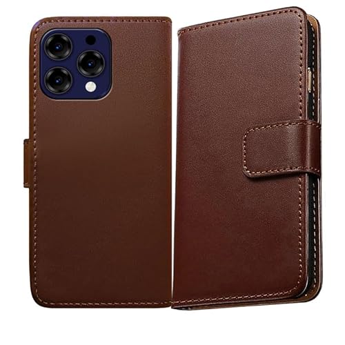 AQGGESH Handyhülle für Doogee N55 Pro (6.56"), Hülle Wallet Leder Kartenfach Standfunktion Schutzhülle Flip Case Leder Tasche Schutzhülle für Doogee N55 Pro - Brown von AQGGESH