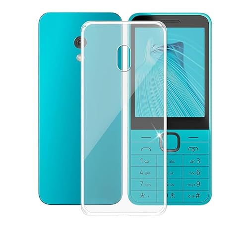 AQGGESH Hülle für Nokia 235 4G 2024 (2.8") Hüllen Schutzhülle Tasche Handyhülle Stoßkasten Schale Phone Case Transparente TPU Weich Silikon Cases - Clear von AQGGESH