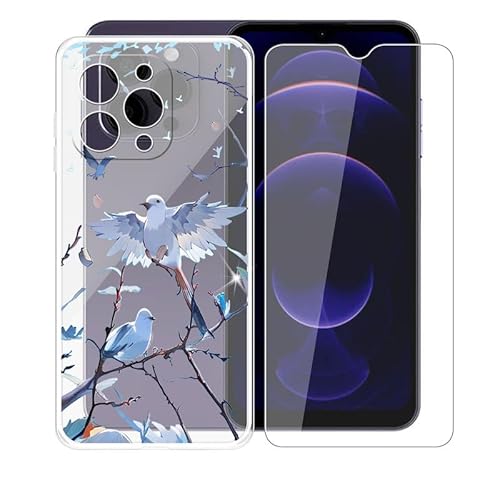 AQGGESH für Hotwav Note 13 Pro (6.6") Handyhülle + Gehärtetes Glas, Hülle rutschfeste Stoßfest Sturzsichere Schutzhülle Weich Silikon Case für Hotwav Note 13 Pro - XT145 von AQGGESH